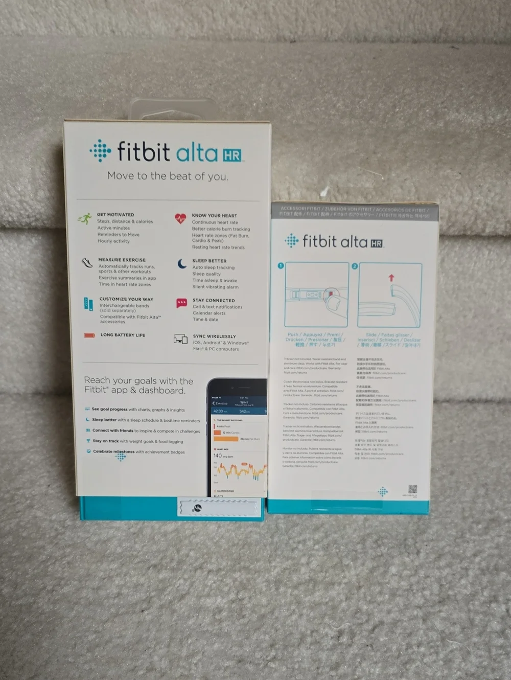 fitbit Alta HR Fitness Wristband with Gray Classic Accessory Band